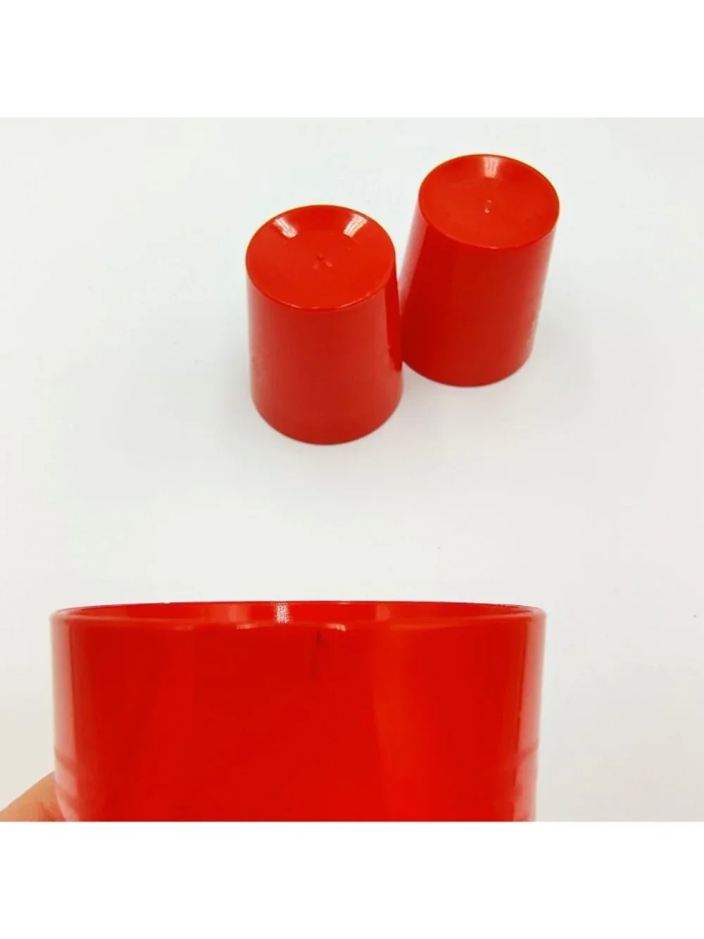 Set 3 Smirnoff Martini Frosted Plastic Tumblers Cups Advertising Barware Red 4oz